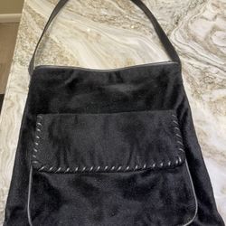 Velveteen Shoulder Handbag 