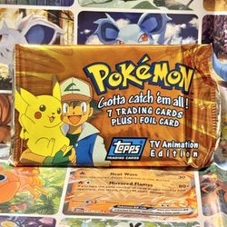 Sealed vintage 1999 Pokemon topps Pokemon TV show trading cards Pack