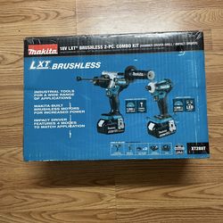 Makita XT288T 18V LXT Lithium-Ion Brushless Cordless 2-Pc. Combo Kit (5.0Ah)