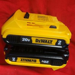 Dewalt 20v Batteries 2.0 Ah Brand New 
