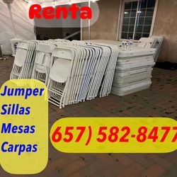 Jumper sillas mesas en renta