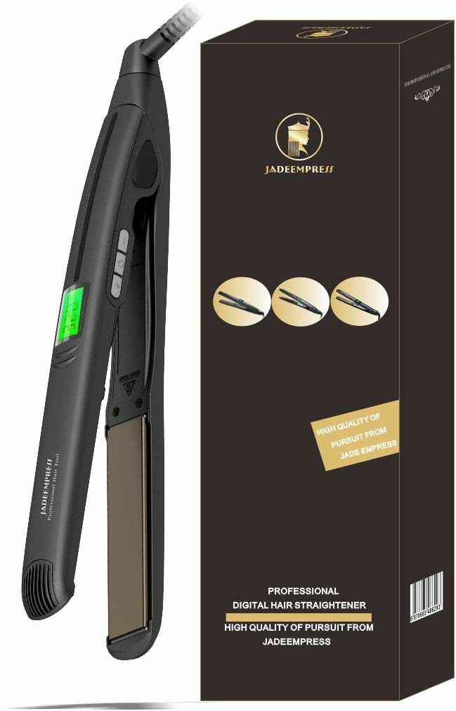 Empress Professinal 1" Titanium Hair Falt Iron LCD Display Max 450°F Hair Straightener with Floating Plate