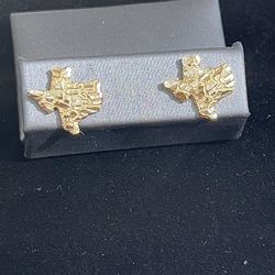 Texas earrings gold 10kt
