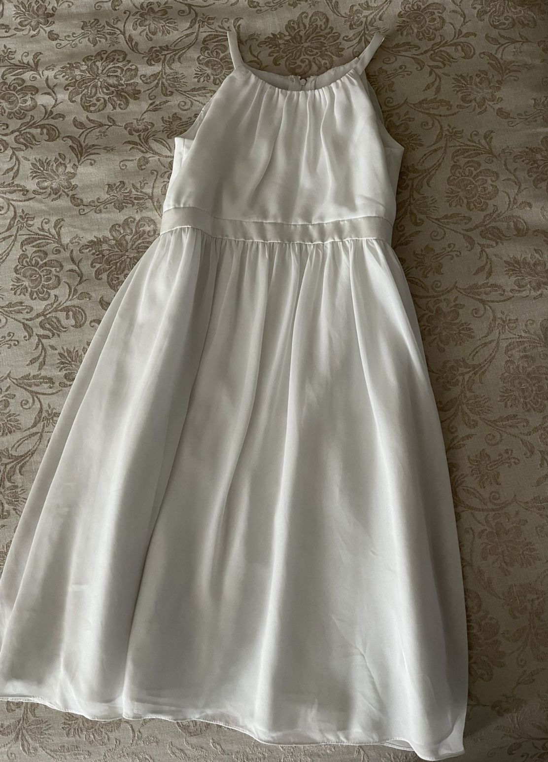 DAVID’S BRIDAL GIRLS SIZE 10 WHITE FIRST COMMUNION DRESS / BRIDESMAID / FLOWER GIRL / PAGEANT - BEAUTIFUL CONDITION!