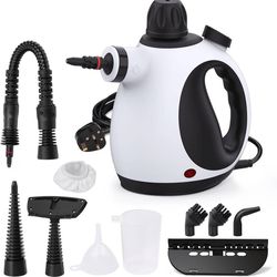 new Handheld Steam Cleaner, Steam Cleaner for Home, Multipurpose Portable Upholstery Steamer Cleaning with Safety Lock and 10 Accessory Kit to Remove 