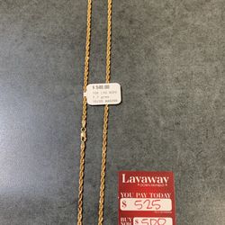 10k Rope Necklace 