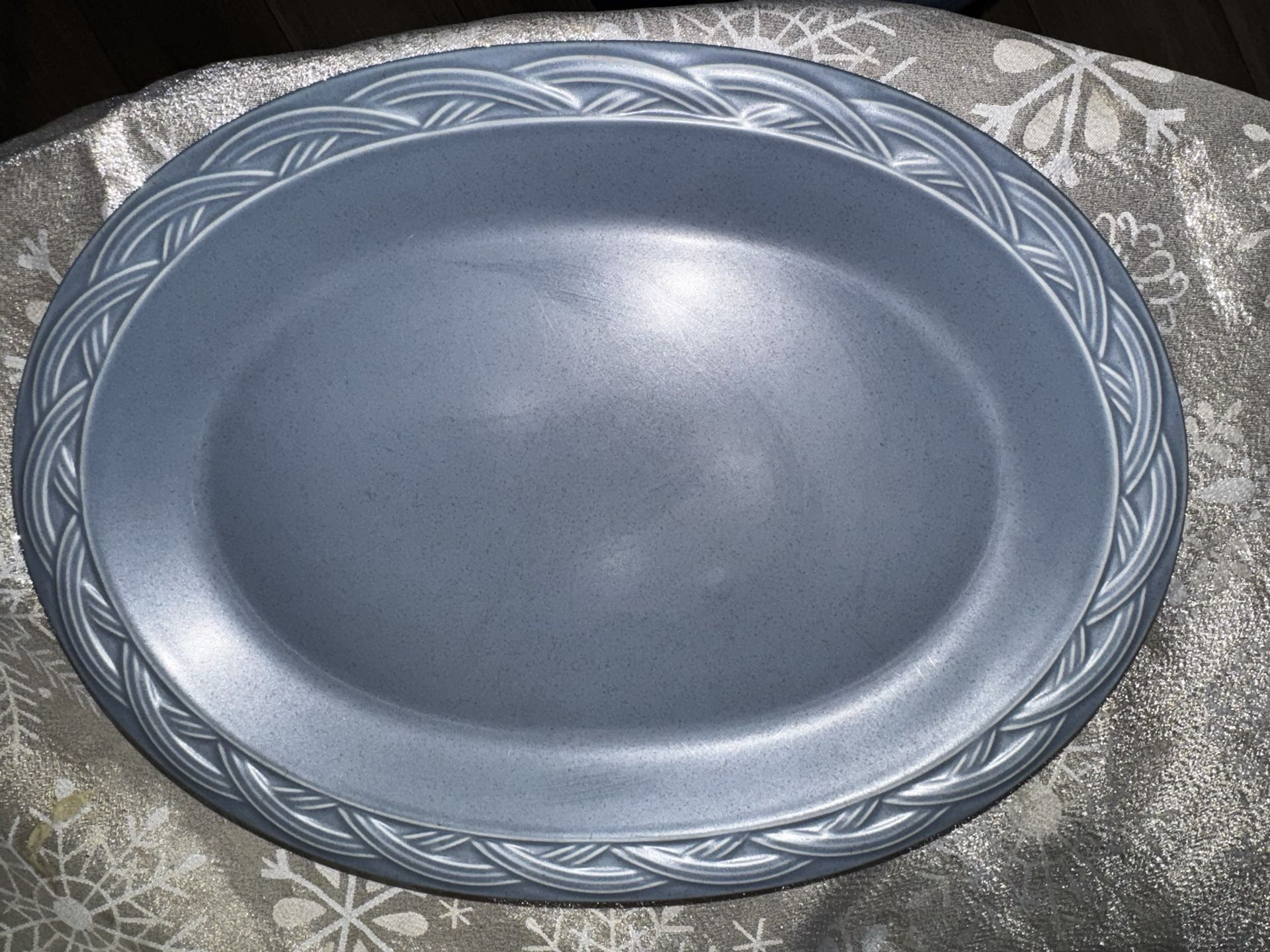 Pfaltzgraff Acadia Bay Blue Oval Vegetable/Serving Dish