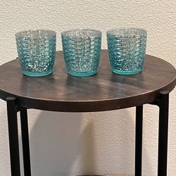 Blue Mercury Glass Votive Holders