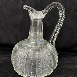 Vintage American Brilliant Period Cut Glass Wine Decanter 