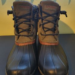 Sperry Women's SIZE 8.5 Rain Boots. Olive And Black Color.