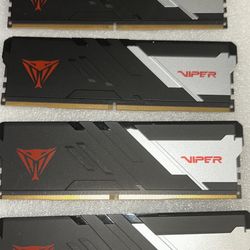 Patriot Viper Venom DDR5 RAM 32GB (4X8GB) 5200MT/s CL36 1.2v UDIMM Desktop Gaming Memory Kit Compatible with Intel XMP/AMD Expo - PVV516G520C36K