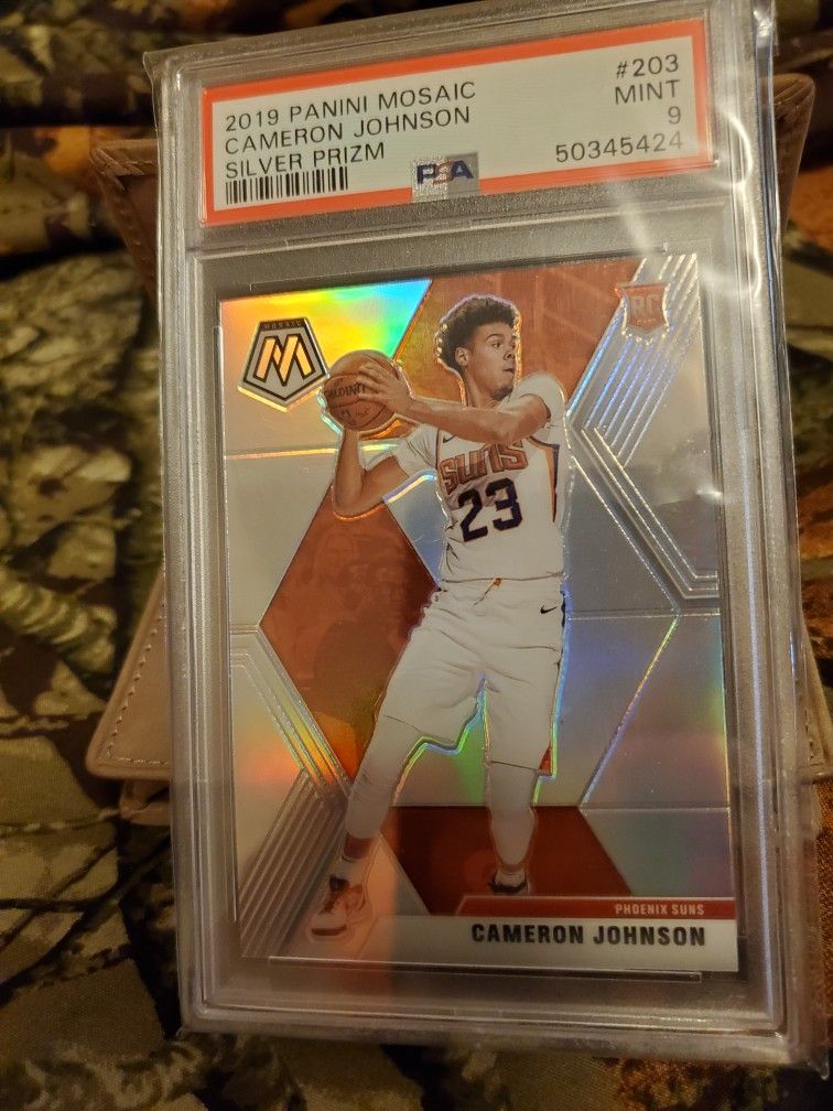 Cameron Johnson Psa 9 Silver Prizm Mosaic
