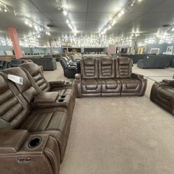 New Living Room Set ( Sofa, Loveseat, Power Recliner)  
