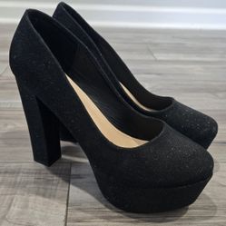 Black Shimmer Heels