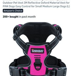 BARKBAY No Pull PURPLE Harness Adjustable Outdoor Pet Vest 3M Reflective Oxford Material Vest for Dogs Easy Control for Small Dog
