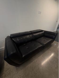 Black leather couch for sale