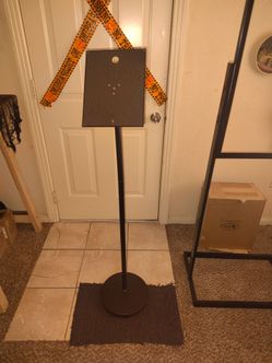 Pedal stool swivel frame sign holder