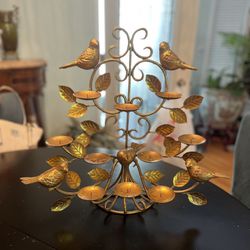Metal Candlelight Classics Antique Gold Candelabra 10 Candle Hang/ Tabletop Bird