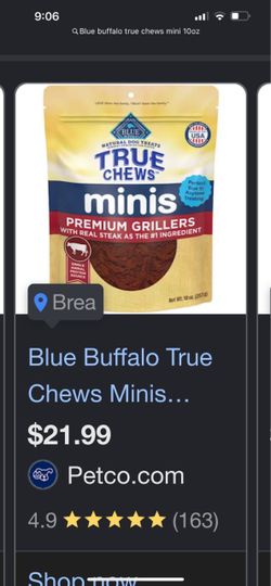 Blue buffalo TrueChew  real steak
