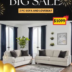 2 PC SOFA AND LOVESEAT 