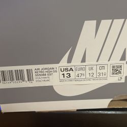 Nike Jordan 1 High Stealth White Size 13