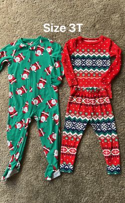 Toddler Warm Christmas Pjs Unisex Pijamas Size 3T