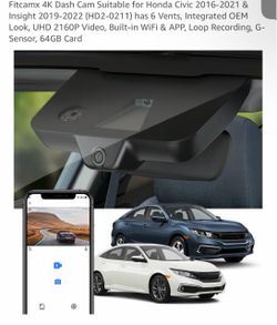 Dashcam for Honda civic 2016-2021