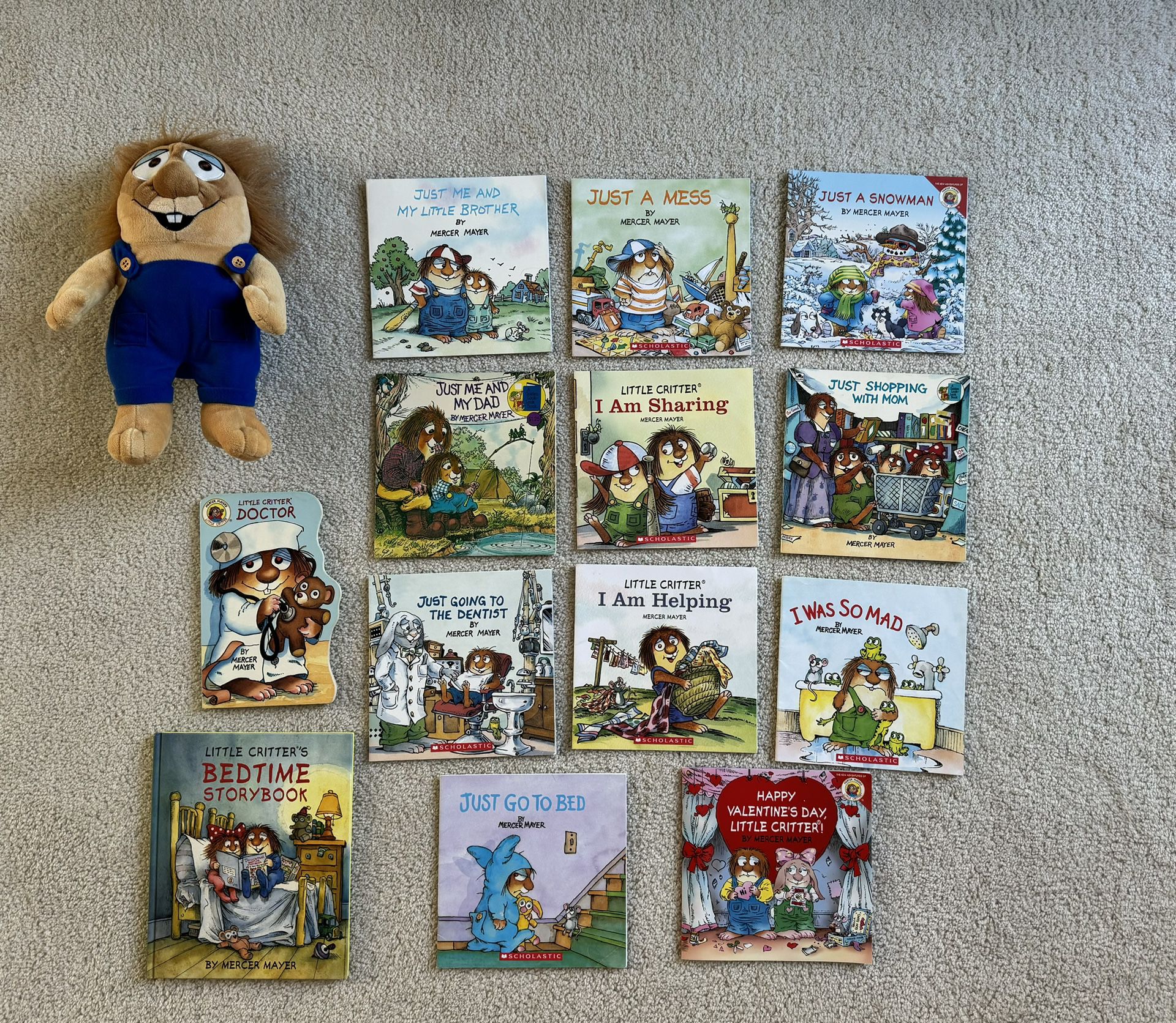 Little Critter Book collection and plush- in EUC!