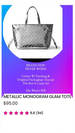 Glamaholic Metallic Tote Bag