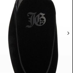 John Galliano Paris Men's Monogram Velvet Backless Loafers Size 11