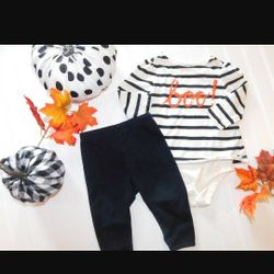 Baby Gap Girls 6-12M Halloween Outfit BOO! 

