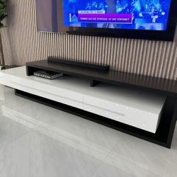 Modern TV Stand - Black & White Gloss (El Dorado Furniture)