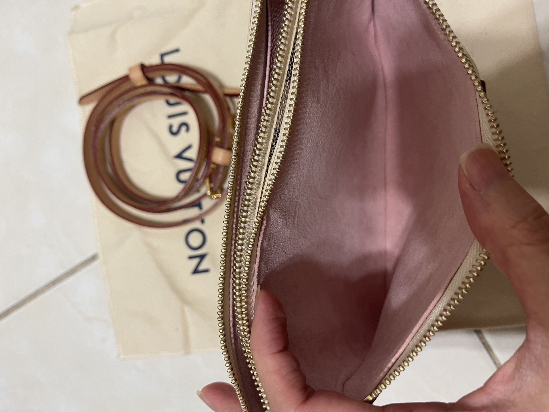 Louis Vuitton Purse / Crossbody Bag Damier Azur double Zip