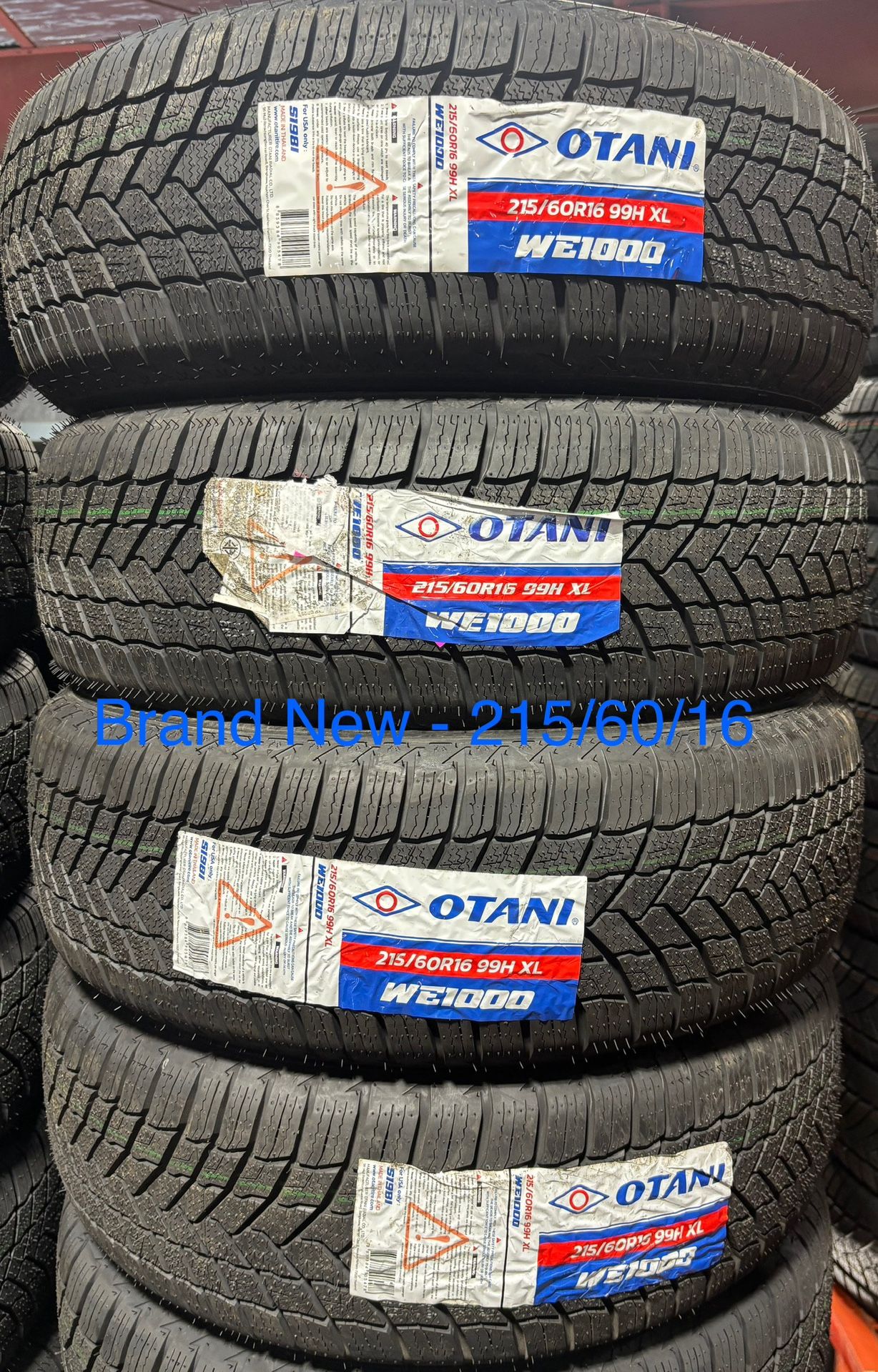(4) - 215/60/16 Otani WE1000 Snow Tires