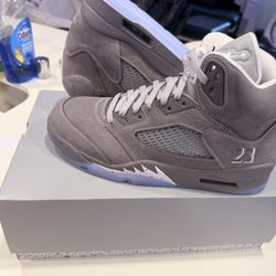 Wolf Gray Jordan 5s Brand New