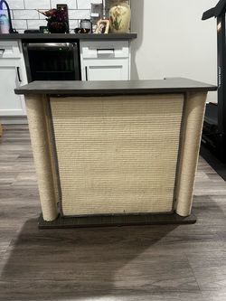 Cat Scratching Post with Wood Top