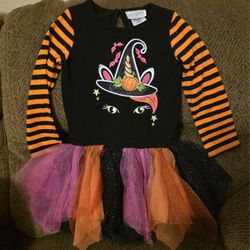 Kids Halloween Tutu Cat Dress
