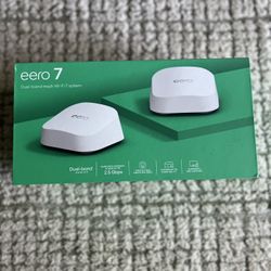 Eero 7, 2-pack Wi-Fi 7 router. (Brand New, Sealed) – $150. Amazon price 280$.