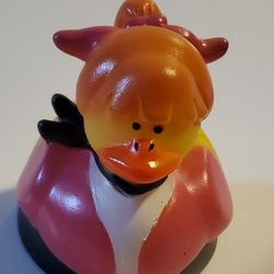 2" Cute Girl 1950's  Hip Happy Days Style Rubber Duckie Duck You