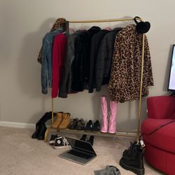 gold clothing rack 