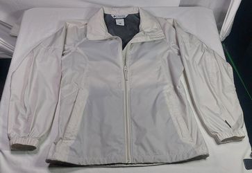 Columbia Women's Off-White, Full-zip Windbreaker; Sz Small