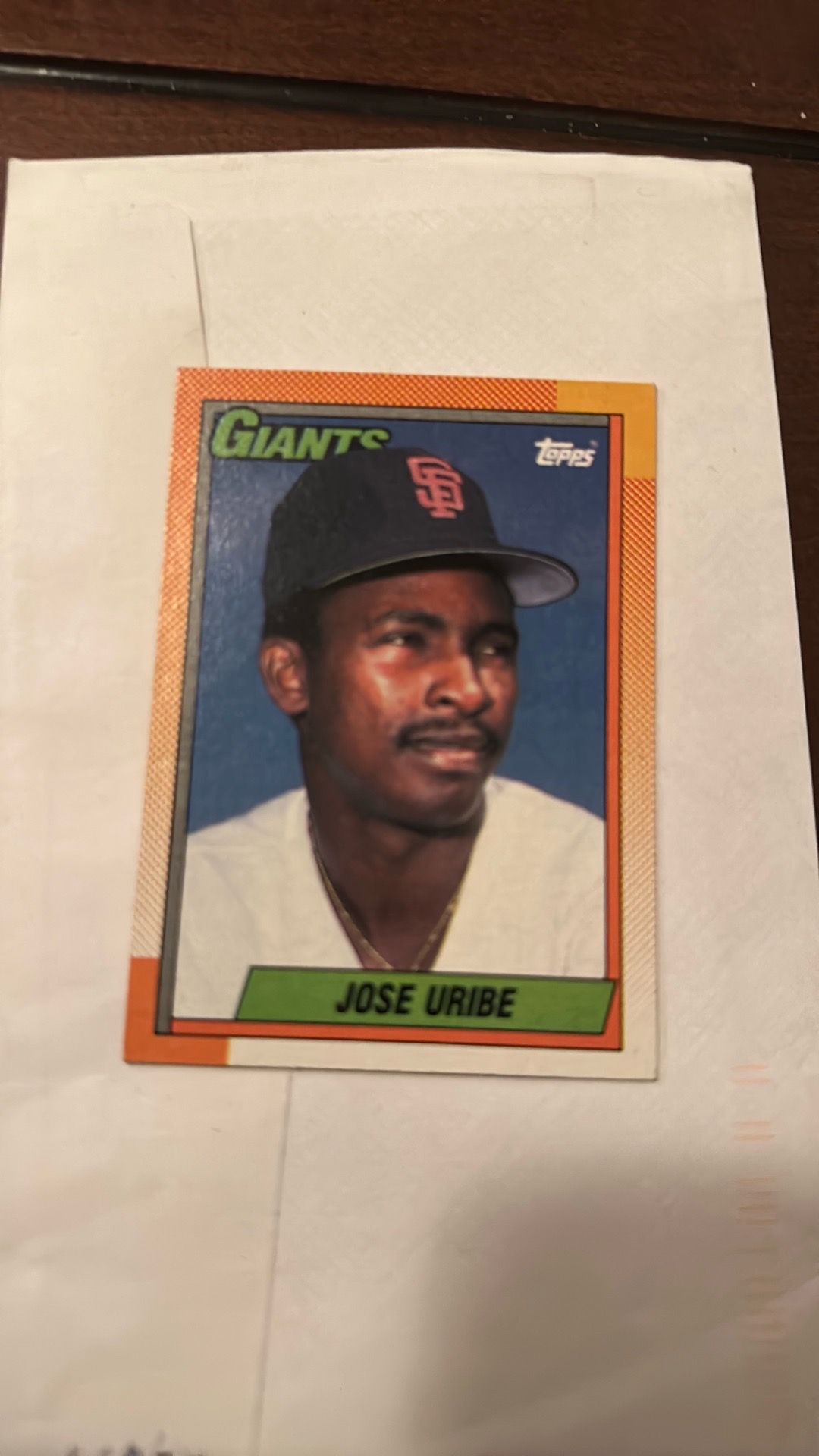 Jose uribe baseball card