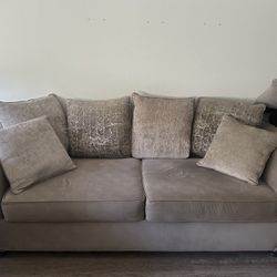 Gray Sofa + Loveseat Set