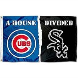 House Divided Chicago Cubs Sox Flag Banner New 3x5 Ft