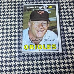 ERROR/MISCUT Boog Powell Orioles Baseball Card Topps 