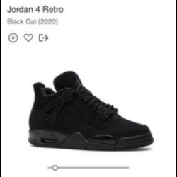 Jordan Black Cats Size 12 