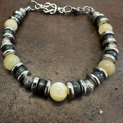 Elegant  Yellow Aventurine Beaded Bracelet 