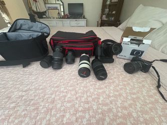 Canon cameras and lenses