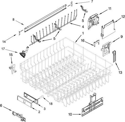 Kenmore (contact info removed)3N510 Dishwasher Rack Adjuster Kit (White Wheels)