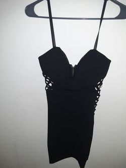 Black cutout mini dress